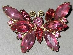 Pink Navettes Brooch