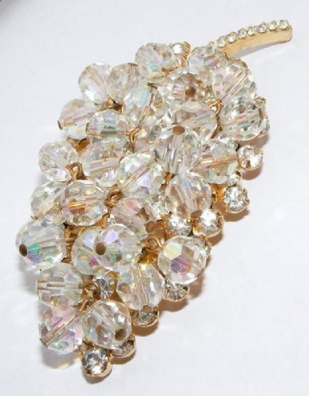 Front view of Clear Chatons Only Brooch