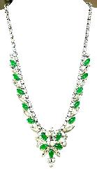 Green Cabochons Necklace