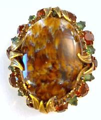 Fall Cabochons Spotted Pin Pendant