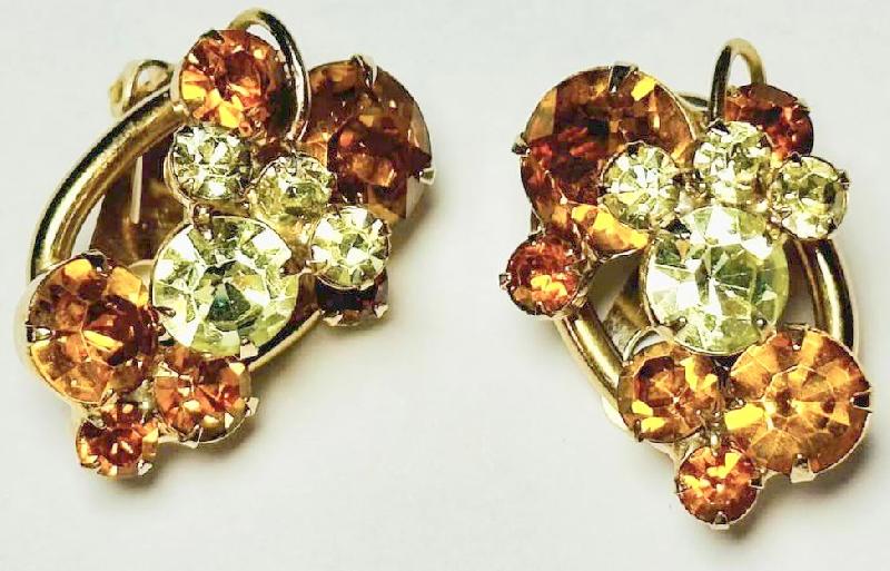 Front view of Topaz Chatons Only Earrings Clip