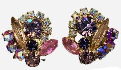 Multiple Colors Navettes Earrings Clip