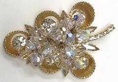 Clear Navettes Brooch