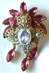 Pink Oval Brooch