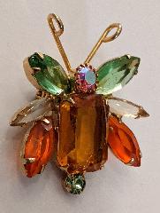 Fall Emerald Cut Brooch