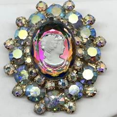 AB Cabochons Multi-Color/Shaded Brooch