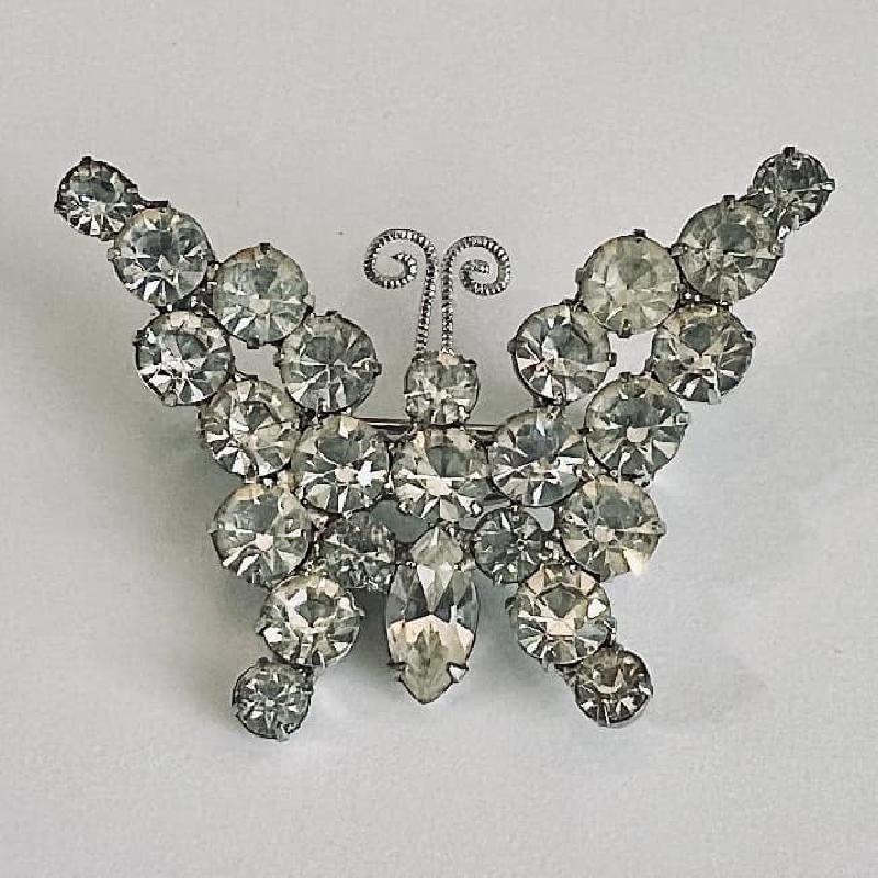Front view of Clear Chatons Only Brooch