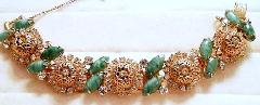 Green Cabochons Bracelet 5 Link