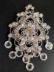 Clear Navettes Pin Pendant