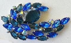 Blue Pear Brooch