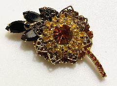 Multiple Colors Navettes Brooch