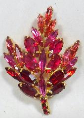 Multiple Colors Navettes Brooch