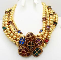 Multiple Colors Pear Necklace
