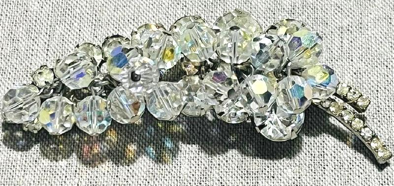 Front view of Clear Chatons Only Brooch