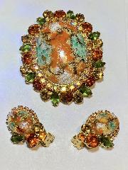 Fall Cabochons Painted (hand/Transfer) Earrings Clip