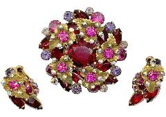 Multiple Colors Navettes Earrings Clip