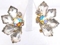 Clear Kite Frosted Earrings Clip