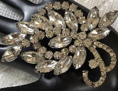 Clear Navettes Brooch