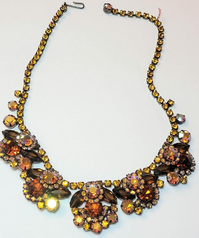 Front view of Topaz Navettes Necklace