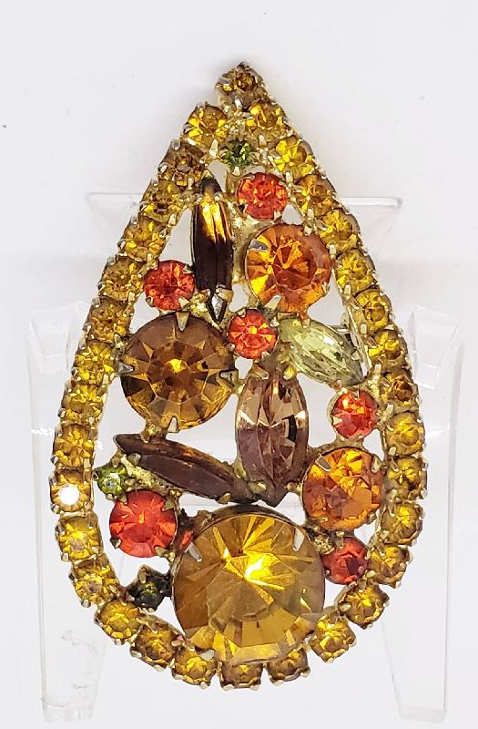 Front view of Fall Navettes Pin Pendant