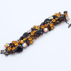 Topaz Pear Striped Bracelet 5 Link