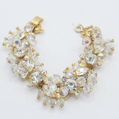 Clear Navettes Bracelet 5 Link