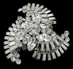 Clear Baguettes Brooch