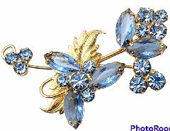 Blue Navettes Brooch