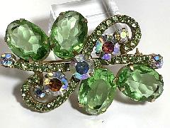 Green Oval Brooch
