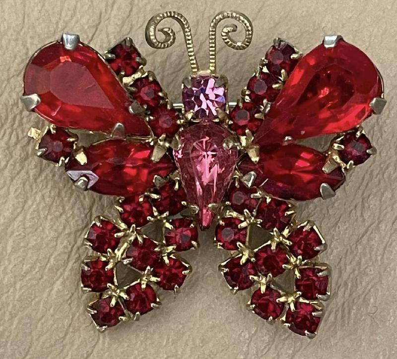 Front view of Multiple Colors Pear Brooch