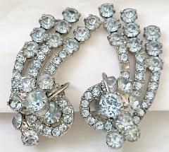 Blue Chatons Only Earrings Clip