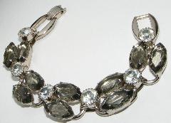 Gray (black Diamond) Navettes Bracelet 5 Link