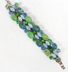 Multiple Colors Oval Multi-Color/Shaded Bracelet 5 Link