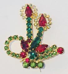 Multiple Colors Pear Brooch