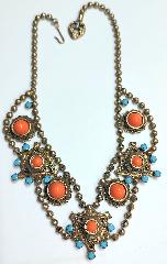 Multiple Colors Cabochons Plastic Necklace