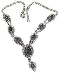 Clear Cabochons Molded/Cut Necklace