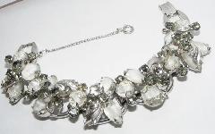 White (chalk Or Milk) Navettes Givre Bracelet 5 Link