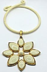 White (chalk Or Milk) Cabochons Plastic Pendant