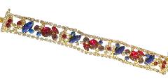 Multiple Colors Cabochons Spotted Bracelet Flat Push In