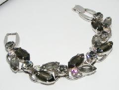 Gray (black Diamond) Navettes Bracelet 5 Link