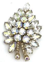 Clear Navettes Brooch