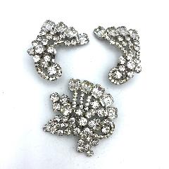 Clear Emerald Cut Brooch