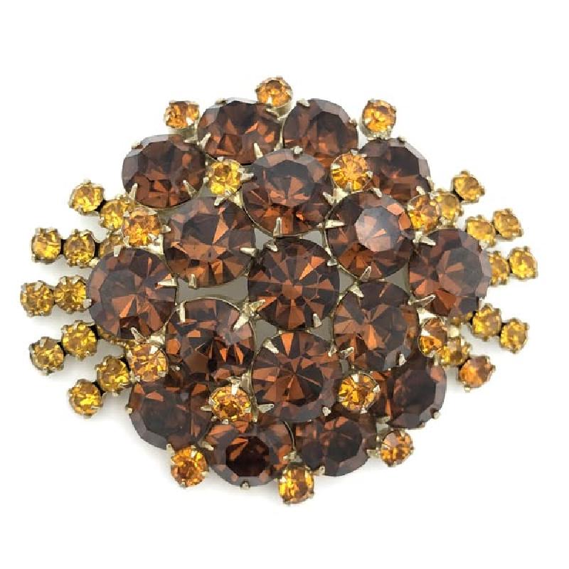 Front view of Topaz Chatons Only Brooch
