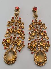 Topaz Oval Earrings Clip