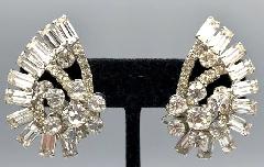 Clear Baguettes Earrings Clip