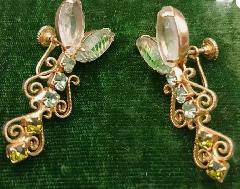 Green Navettes Earrings Screw