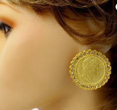 Blue Chatons Only Earrings Clip