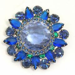 Blue Dentelle Pin Pendant