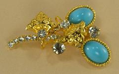 Turquoise Cabochons Brooch