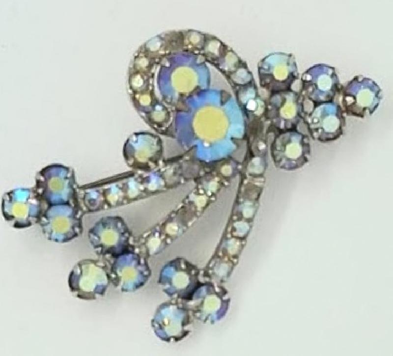 Front view of AB Chatons Only Brooch